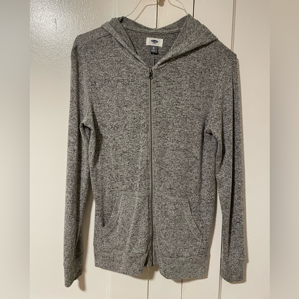 OLD NAVY: lightweight gray zip up hoodie